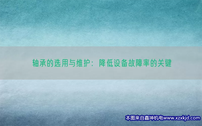 轴承的选用与维护：降低设备故障率的关键(pic1)