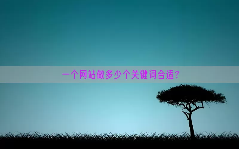 一个网站做多少个关键词合适？