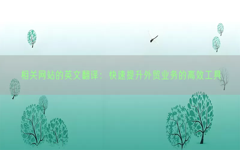 相关网站的英文翻译：快速提升外贸业务的高效工具