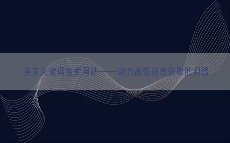 英文关键词搜索网站——助力高效信息获取的利器