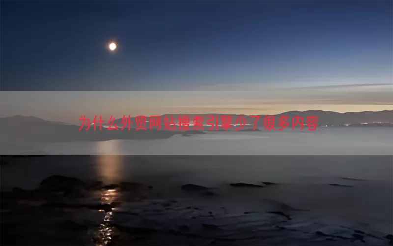 为什么外贸网站搜索引擎少了很多内容