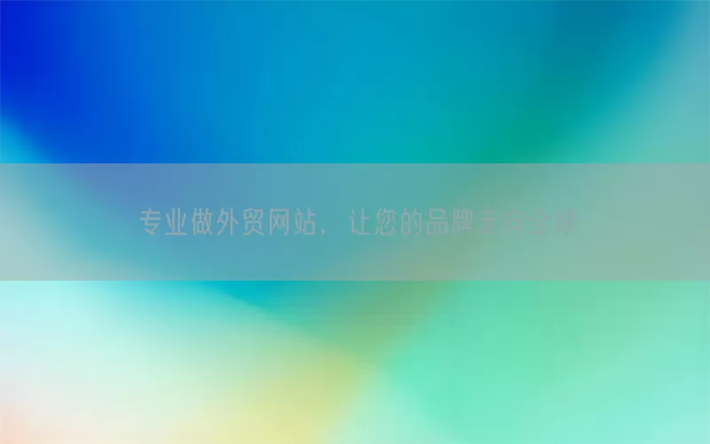 专业做外贸网站，让您的品牌走向全球