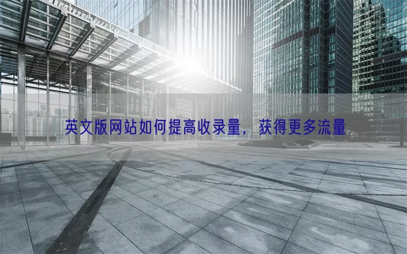 英文版网站如何提高收录量，获得更多流量