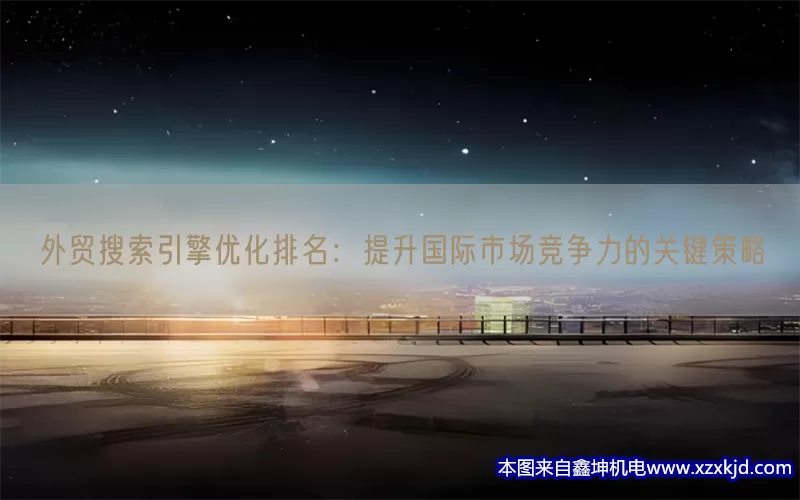 外贸搜索引擎优化排名：提升国际市场竞争力的关键策略(pic1)