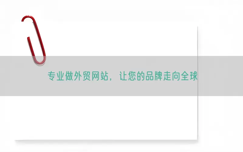 专业做外贸网站，让您的品牌走向全球