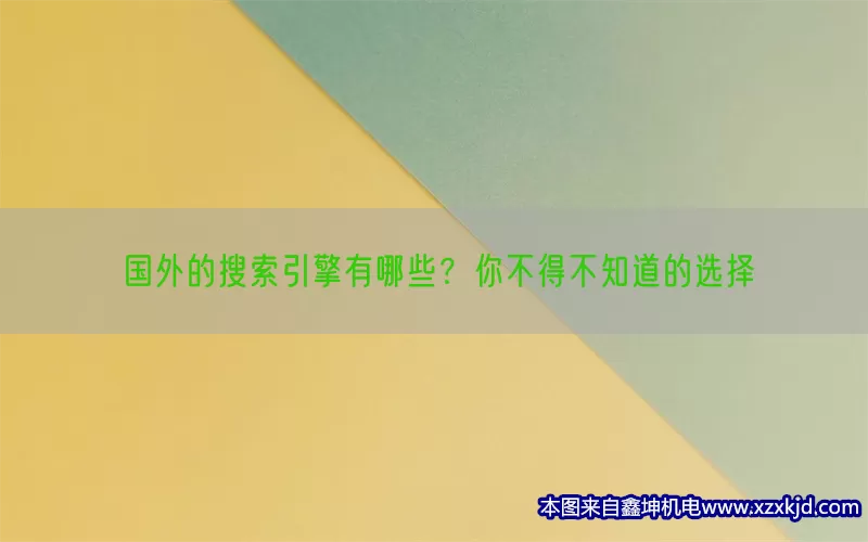 国外的搜索引擎有哪些？你不得不知道的选择(pic1)
