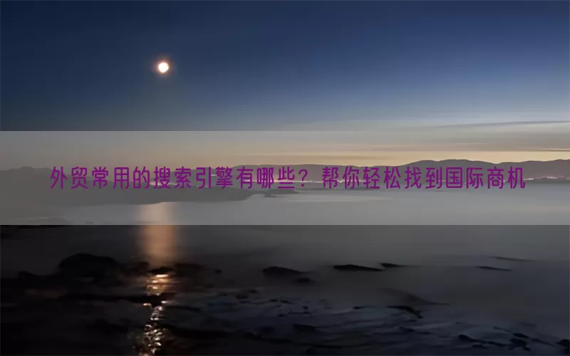 外贸常用的搜索引擎有哪些？帮你轻松找到国际商机