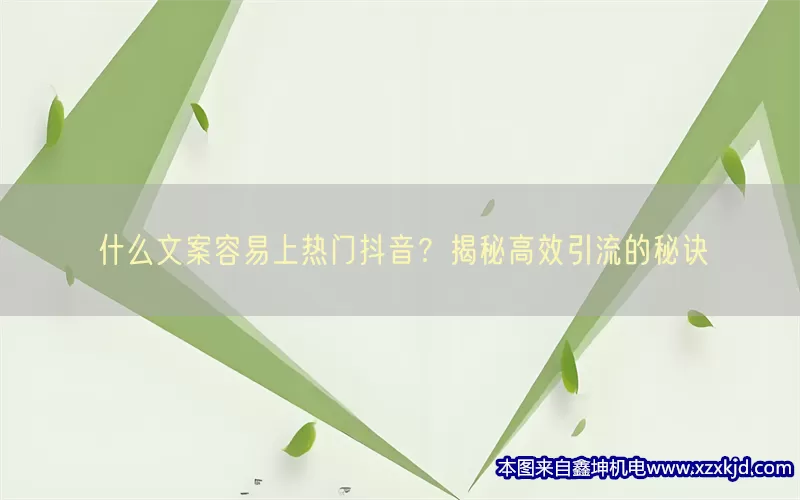 什么文案容易上热门抖音？揭秘高效引流的秘诀(pic1)