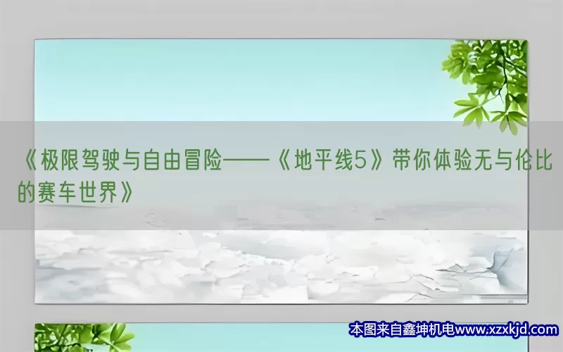 《极限驾驶与自由冒险——《地平线5》带你体验无与伦比的赛车世界》(pic1)