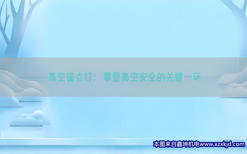 高空锚点钉：攀登高空安全的关键一环(pic1)