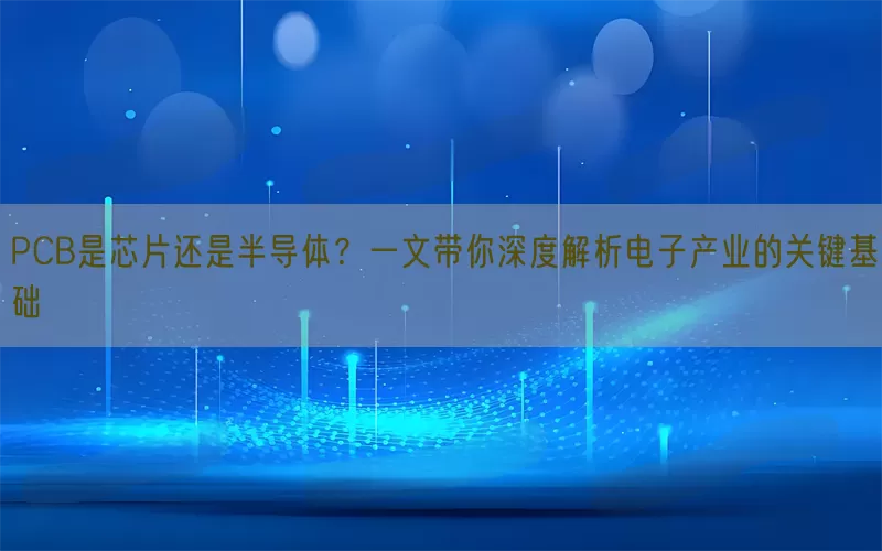 PCB是芯片还是半导体？一文带你深度解析电子产业的关键基础