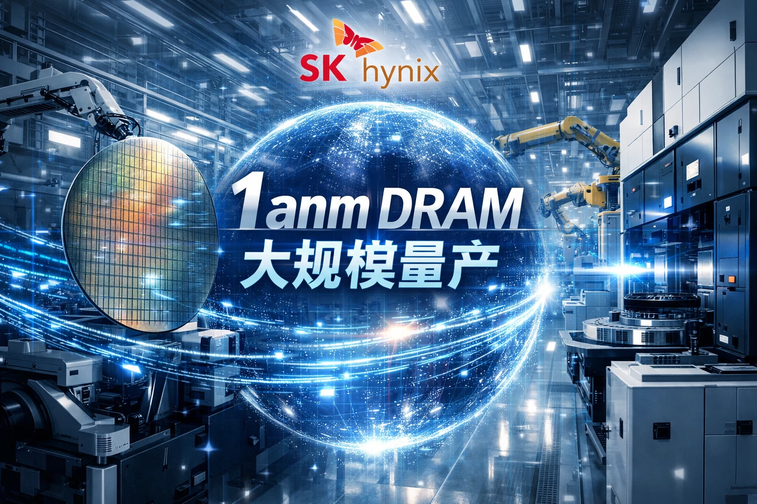 SK海力士开始大规模生产1anm DRAM,缓解全球内存短缺